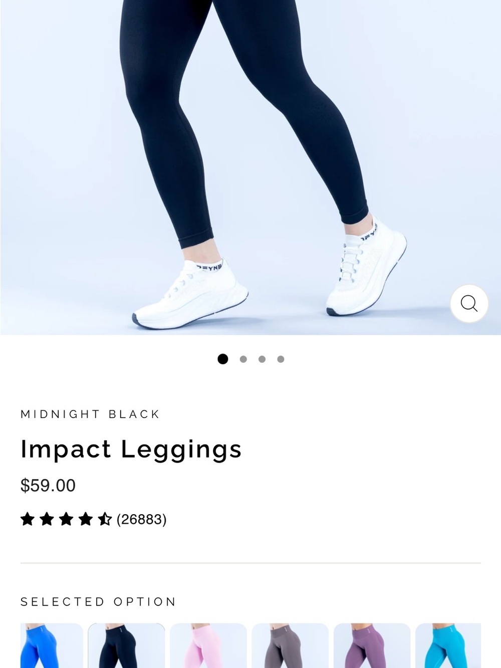 Impact Leggings - Midnight Black